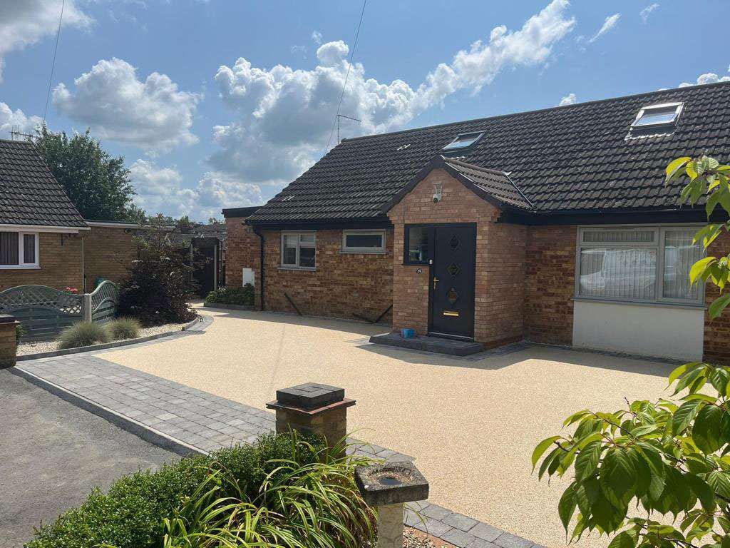 Resin driveway with block paving in Solihull
