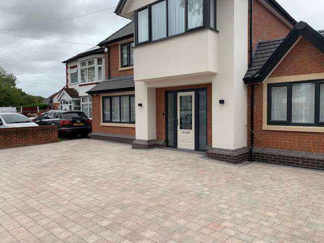 Block paving driveway installation by professional driveway installers in Sutton Coldfield residential property